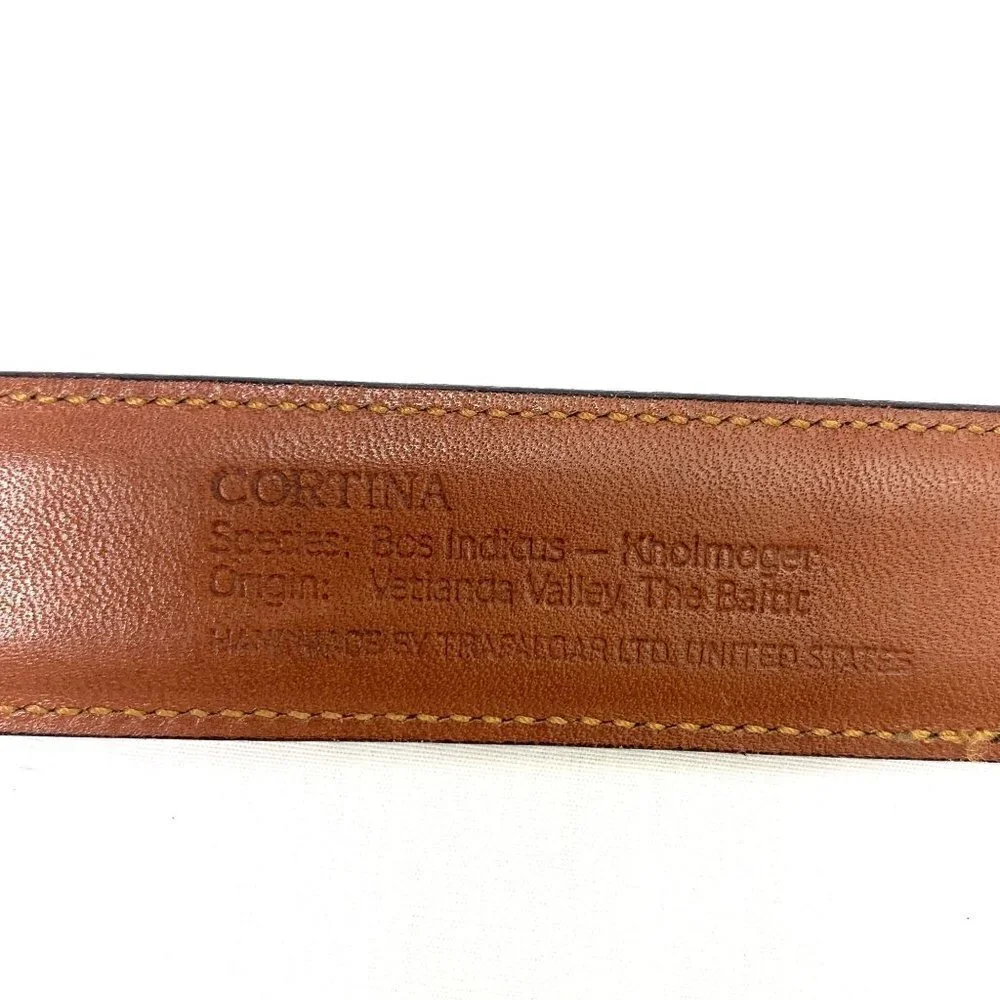 Trafalgar Classic Men's Cortina Leather Dress Belt - Brown, Size 38